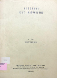 Image of Biografi K. R. T. Madukusumo