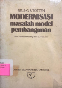Image of Modernisasi : Masalah Model Pembangunan
