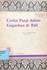 Cerita Panji dalam Geguritan di Bali