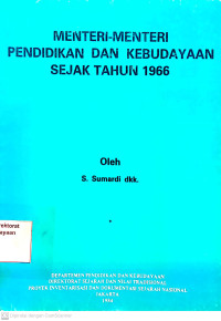 Image of Menteri-Menteri Pendidikan Dan Kebudayaan Sejak Tahun 1966