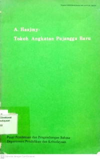 Image of A. Hasjmy : Tokoh Angkatan Pujangga Baru