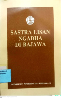 Image of Sastra Lisan Ngadha Di Bajawa