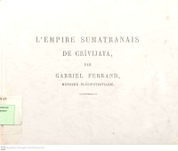 Image of L'empire Sumatranais de crivijaya