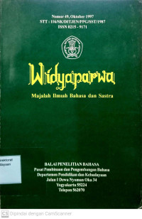 Image of Widyaparwa : Majalah Ilmiah Bahasa dan Sastra
