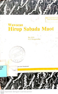 Image of Wawacan Hirup Sabada Maot