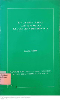 Image of Ilmu Pengetahuan Dan Teknologi Kedokteran Di Indonesia