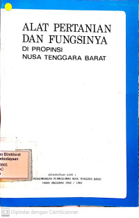 Image of Alat Pertanian dan Fungsinya di Propinsi Nusa Tenggara Barat