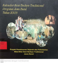 Kalender Seni Budaya Tradisional Propinsi Jawa Barat Tahun 2003