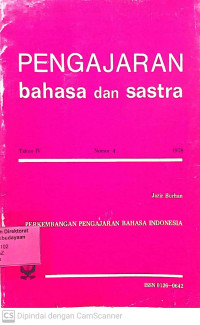 Image of Pengajaran bahasa dan sastra Tahun IV Nomor 4 1978