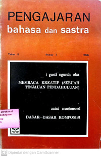 Image of Pengajaran bahasa dan sastra Tahun II Nomor 2 1976