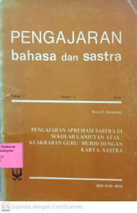 Image of Pengajaran Bahasa dan Sastra : Tahun V Nomor 3 1979