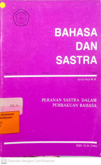 Image of Bahasa Dan Sastra Tahun VII Nomor 1 1981