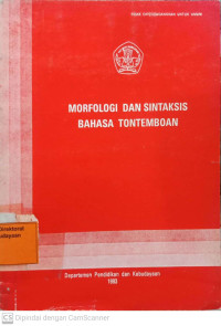 Image of Morfologi dan Sitaksis Bahasa Tontemboan