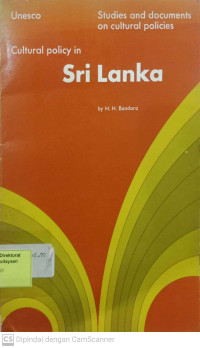Cultural Policy in Sri Lanka