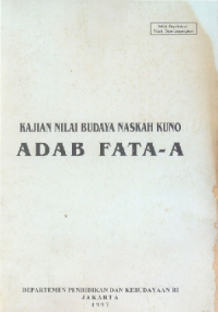 Image of Kajian Nilai Budaya Naskah Kuno Adab Fata-A