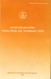 Image of Kidung Angling Darma: Transliterasi dan Terjemahan Teks