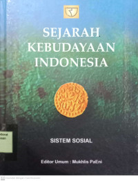 Image of Sejarah Kebudayaan Indonesia: sistem sosial