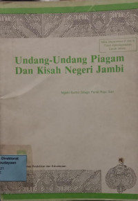 Image of Undang-Undang Piagam dan Kisah Negeri Jambi