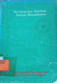 Image of Morfologi dan Sintaksis Bahasa Minangkabau