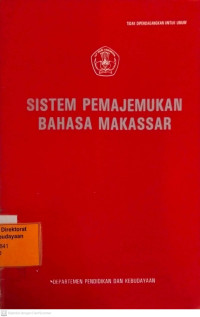 Image of Sistem Pemajemukan Bahasa Makassar