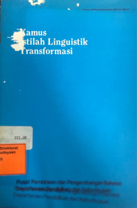 Image of Kamus Istilah Linguistik Transformasi