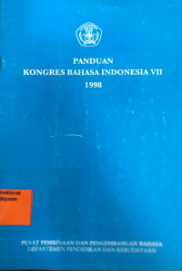 Image of Panduan Kongres Bahasa Indonesia VII 1998