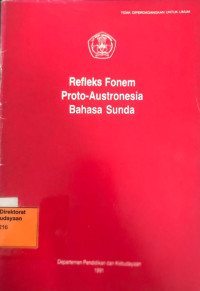 Refleksi Fonem Proto-Austronesia dalam Bahasa Sunda