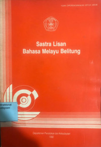 Image of Sastra Lisan Bahasa Melayu Belitung