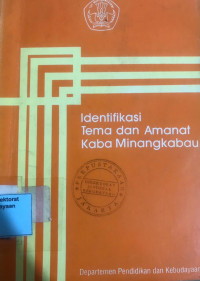 Image of Identifikasi Tema Dan Amanat Kaba Minangkabau